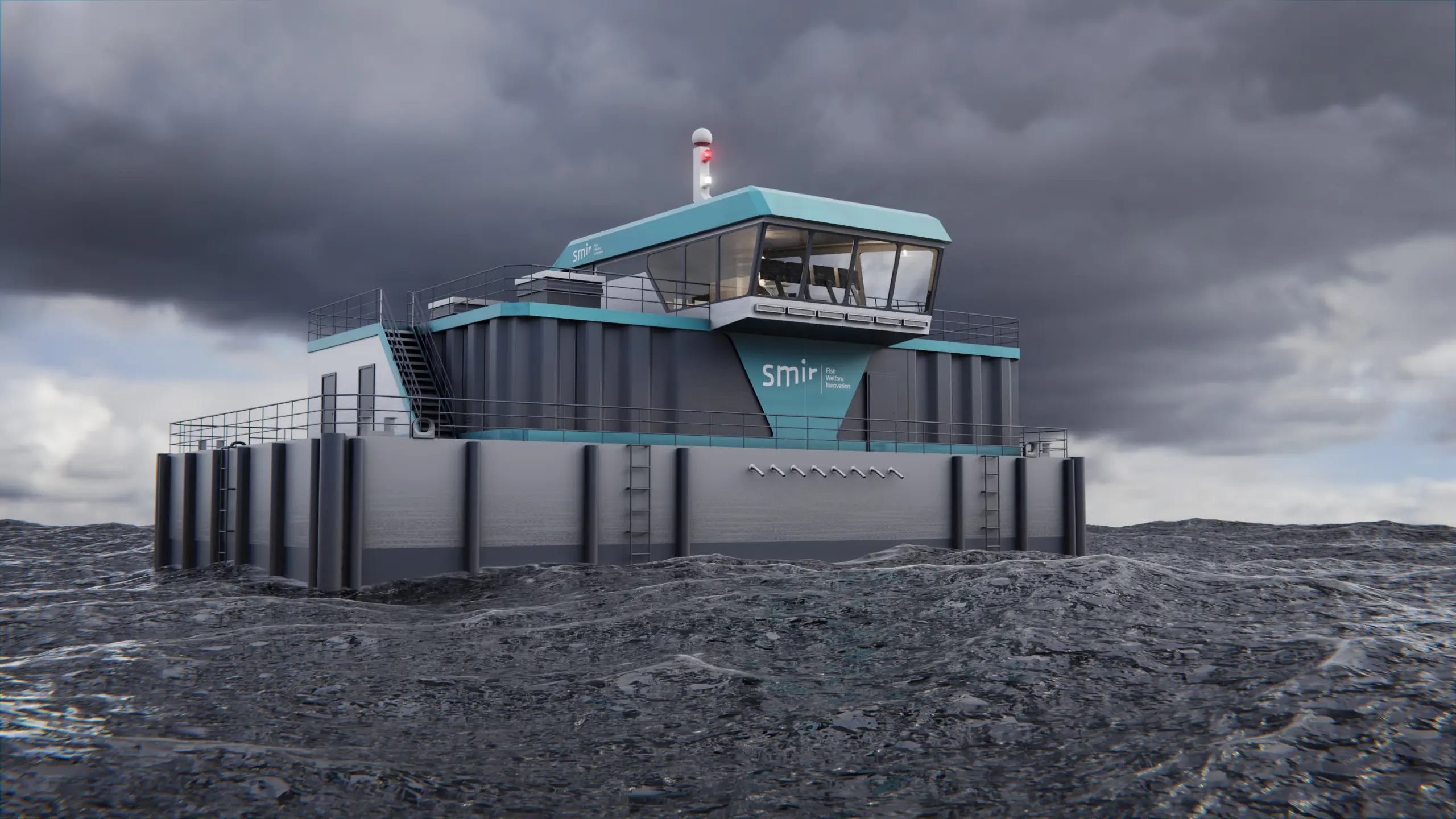 In-contect visualisation of a feeder barge